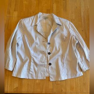 Dress barn Women's Striped White Jacket